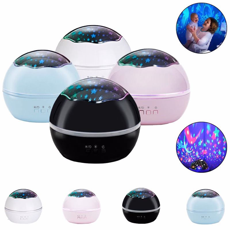 360-Degree Rotating Star Moon Projection Lamp