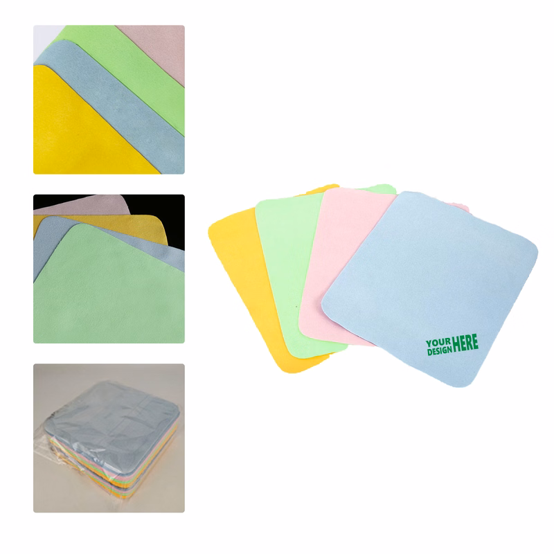 MOQ 50 Island Silk Suede Lens Cloth Mobile Screen Cleaning Cloth Custom Logo