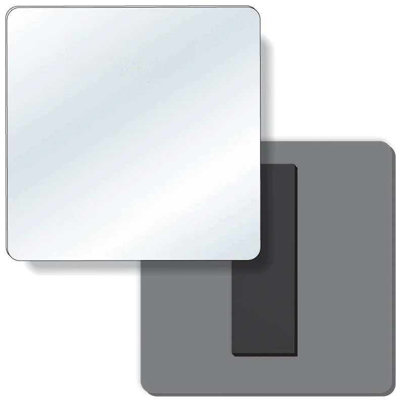 .040 Shatterproof Copolyester Plastic Mirror / with magnetic back (4" x 4") 1