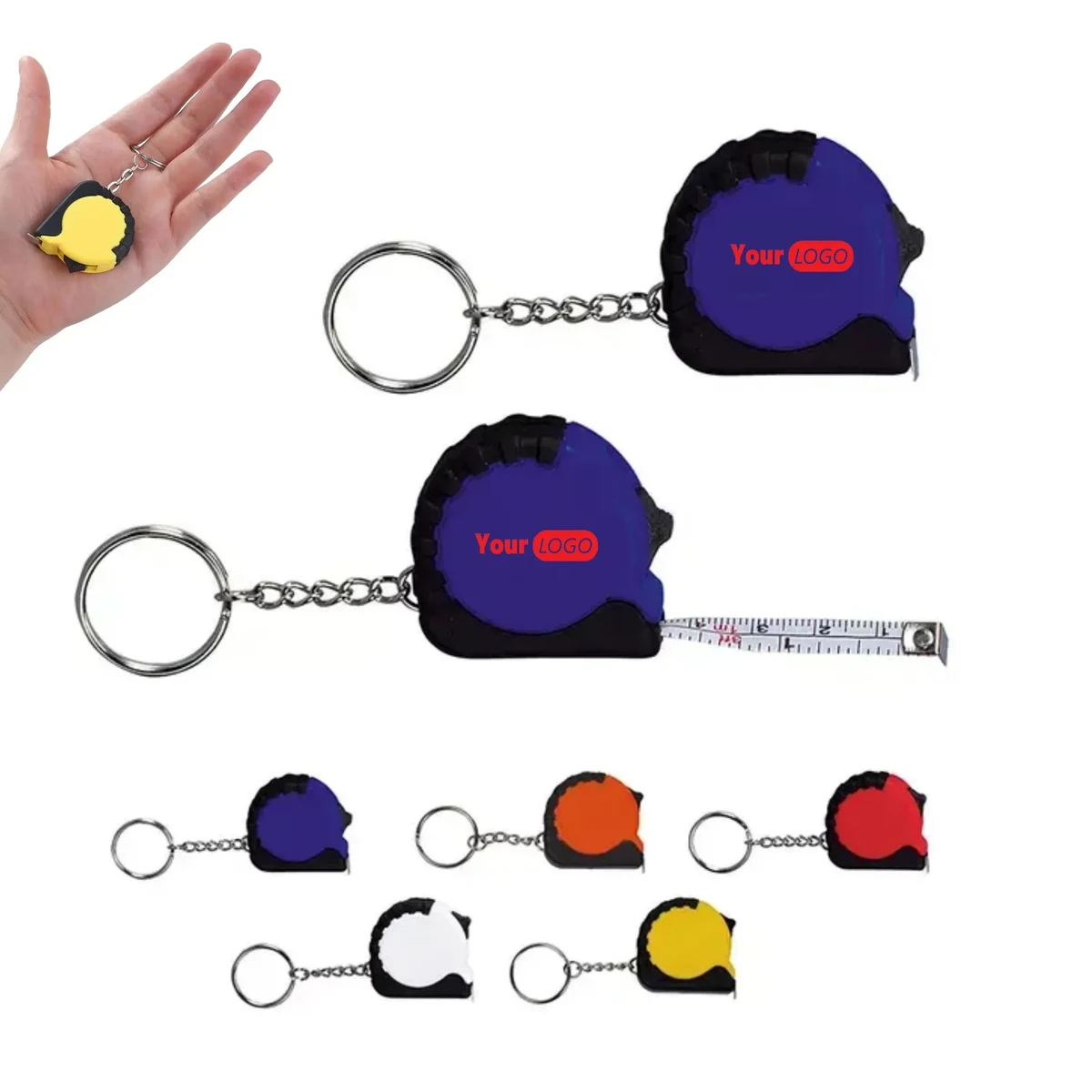 Mini 3ft Metal Tape Measure With Keychain 1