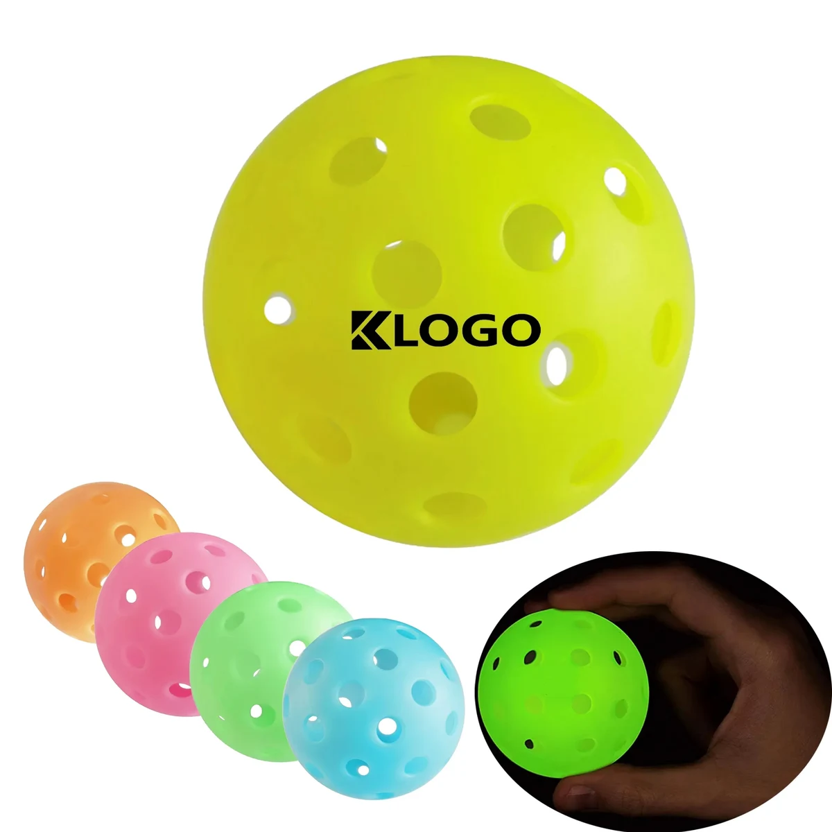 Glow 40 Hole Indoor/Outdoor Pickleball 1