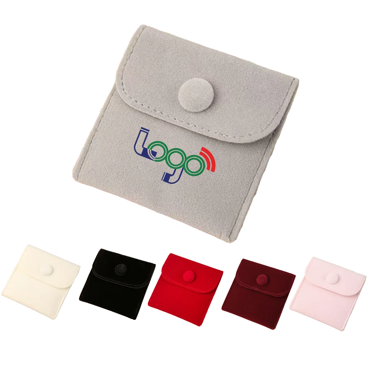 Velvet Snap Flap Jewelry Pouch for Bracelet Packaging 1