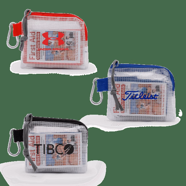 Golf Safety & First Aid Kit in a Zippered Clear Nylon Bag