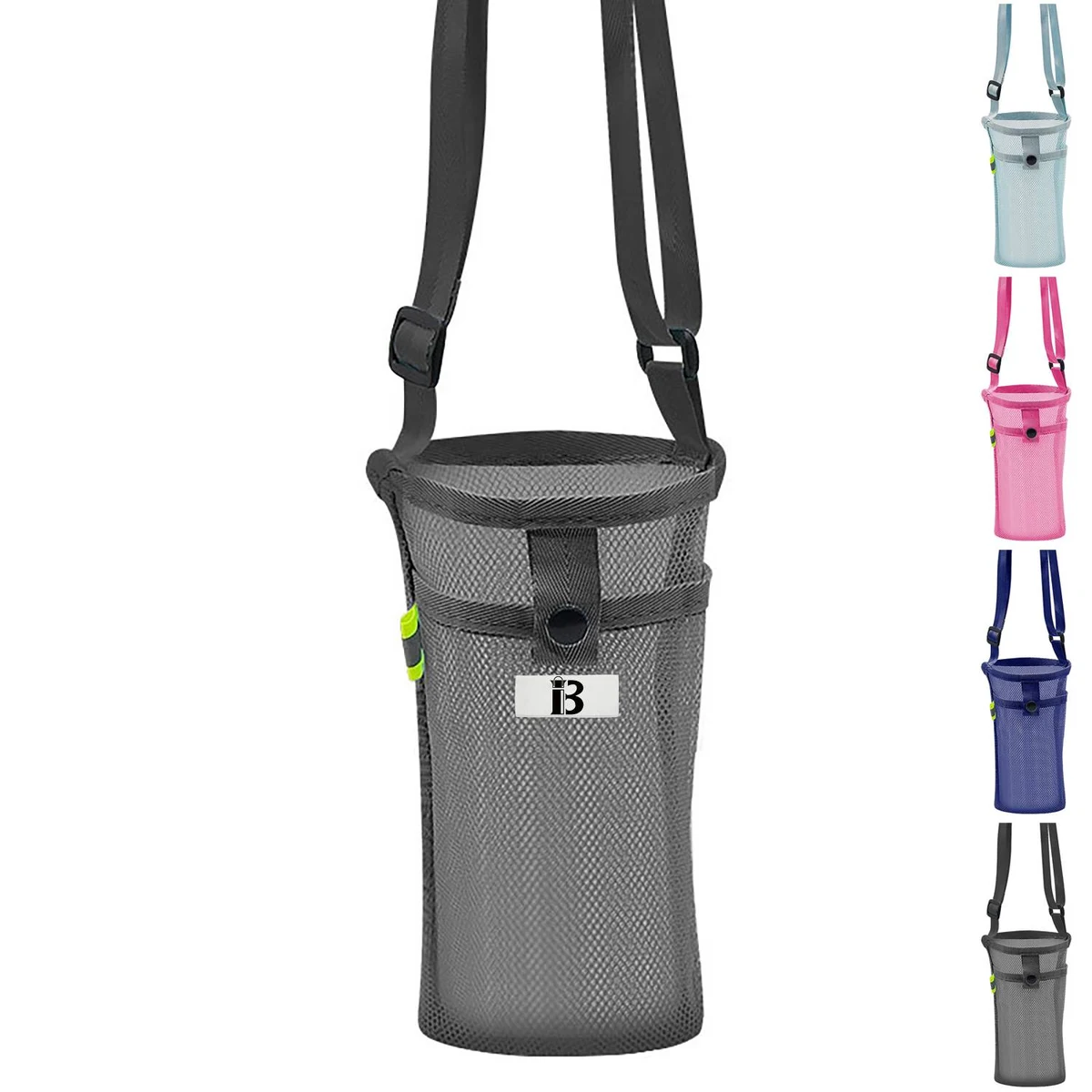 Portable Mesh Water Bottle Bag W/ Pocket 1
