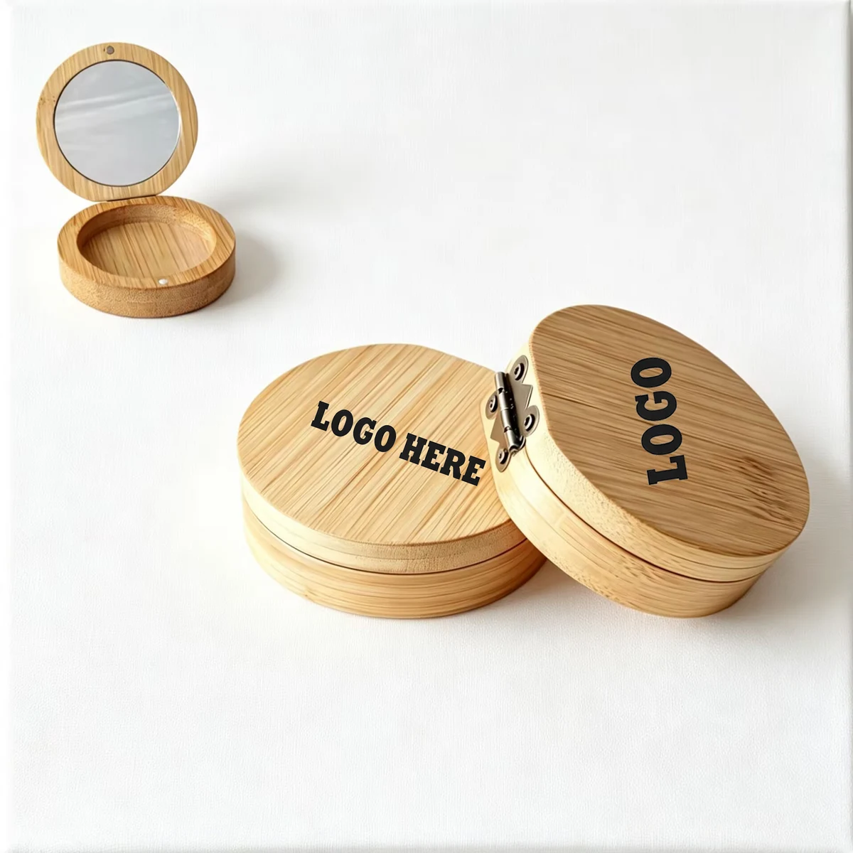 Portable Bamboo Magnetic Cosmetic Holder 1