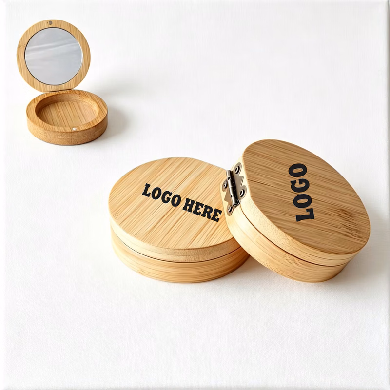 Portable Bamboo Magnetic Cosmetic Holder