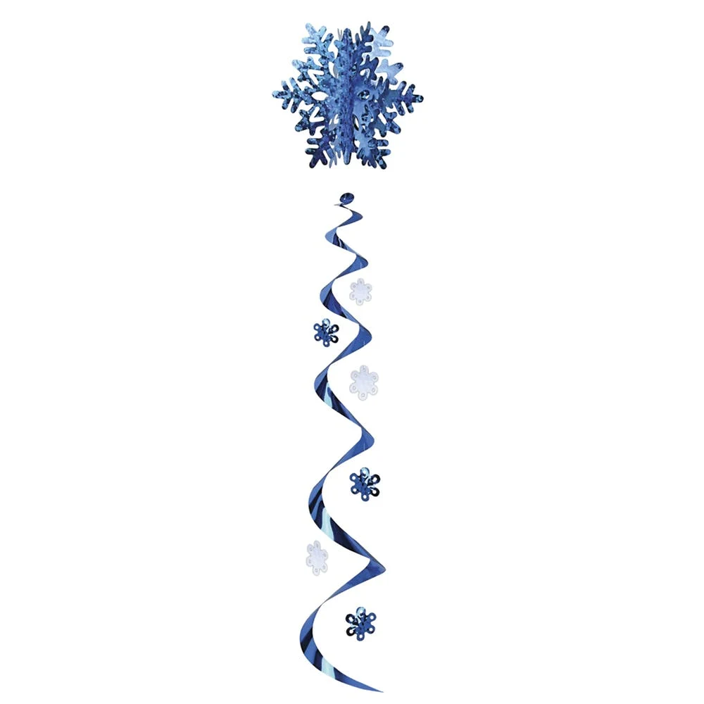Snowflake Whirls - Blue 4" 1
