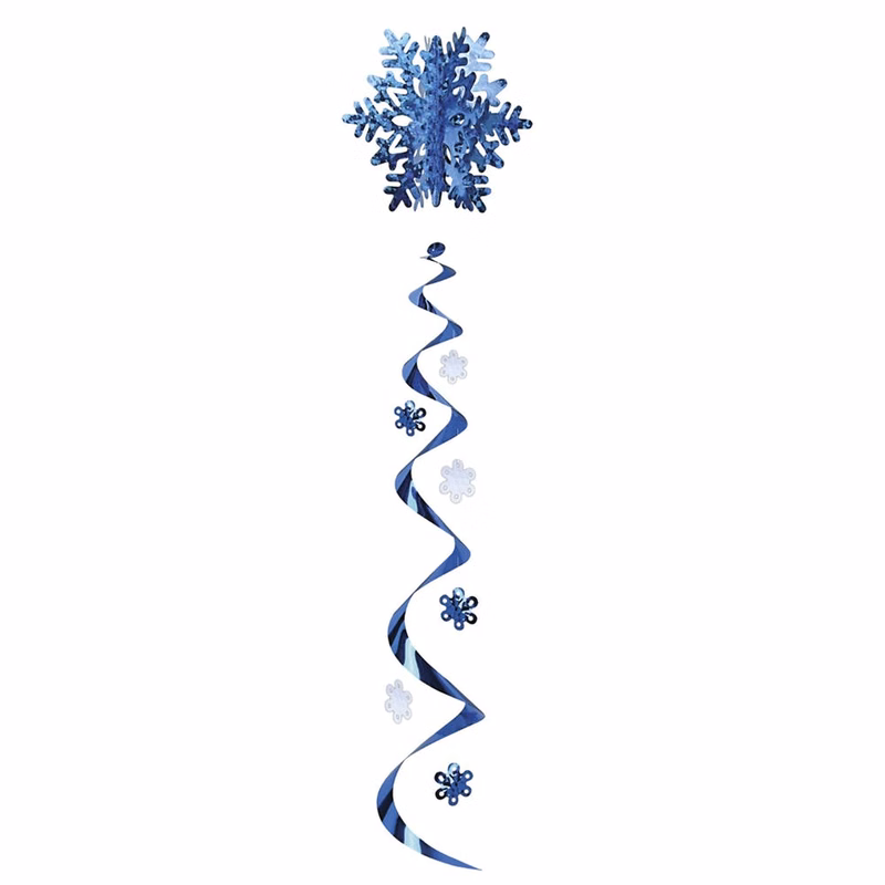 Snowflake Whirls - Blue 4"