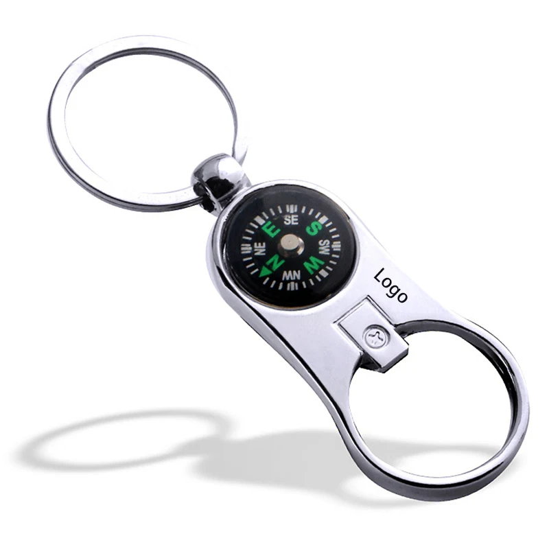 3 in 1 Compass Metal Key Ring and Bottle Opener 1