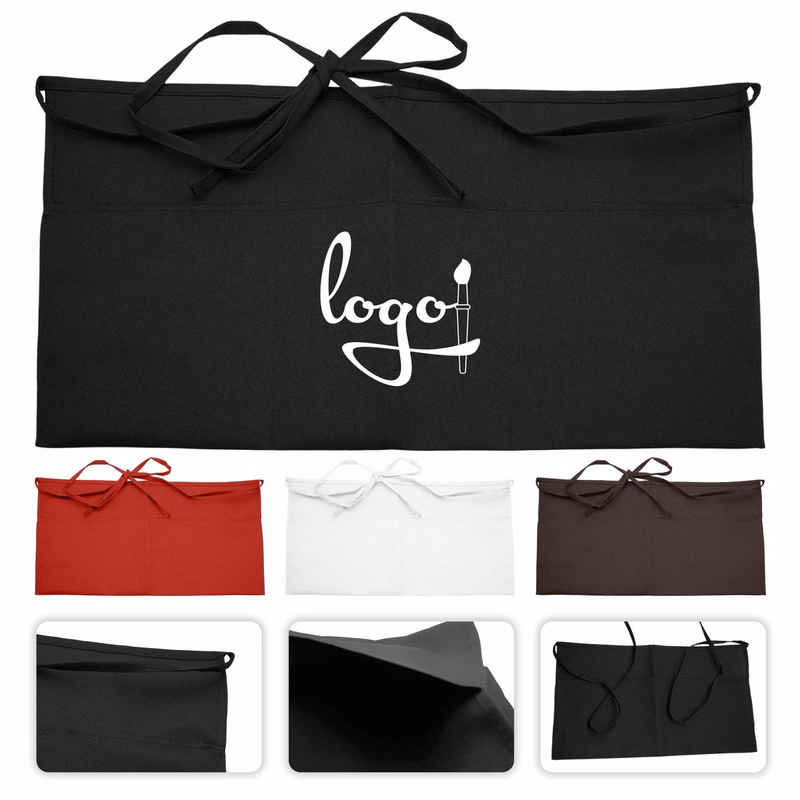 Waist Half Short Server Apron with Pockets