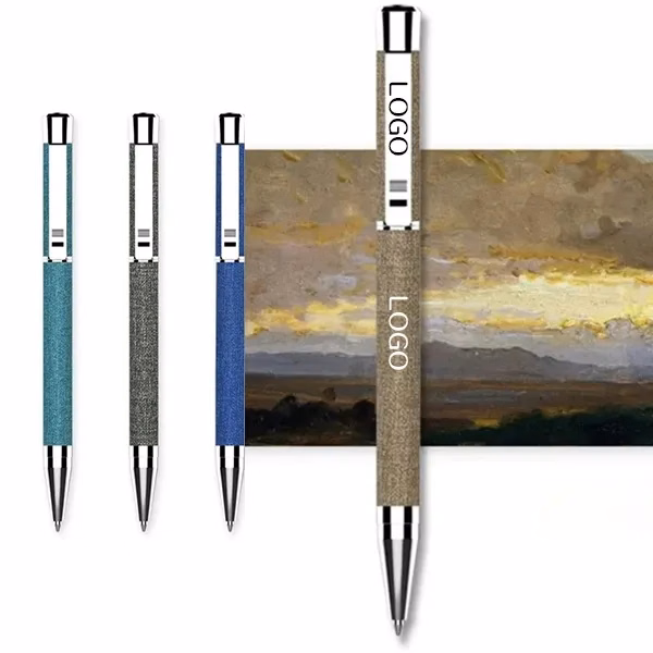 PU Leather and Metal Twist-Action Pen