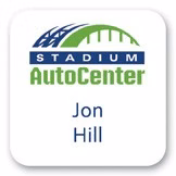 Laminated Personalized Name Badge (2x2") Square w/Rounded Corners