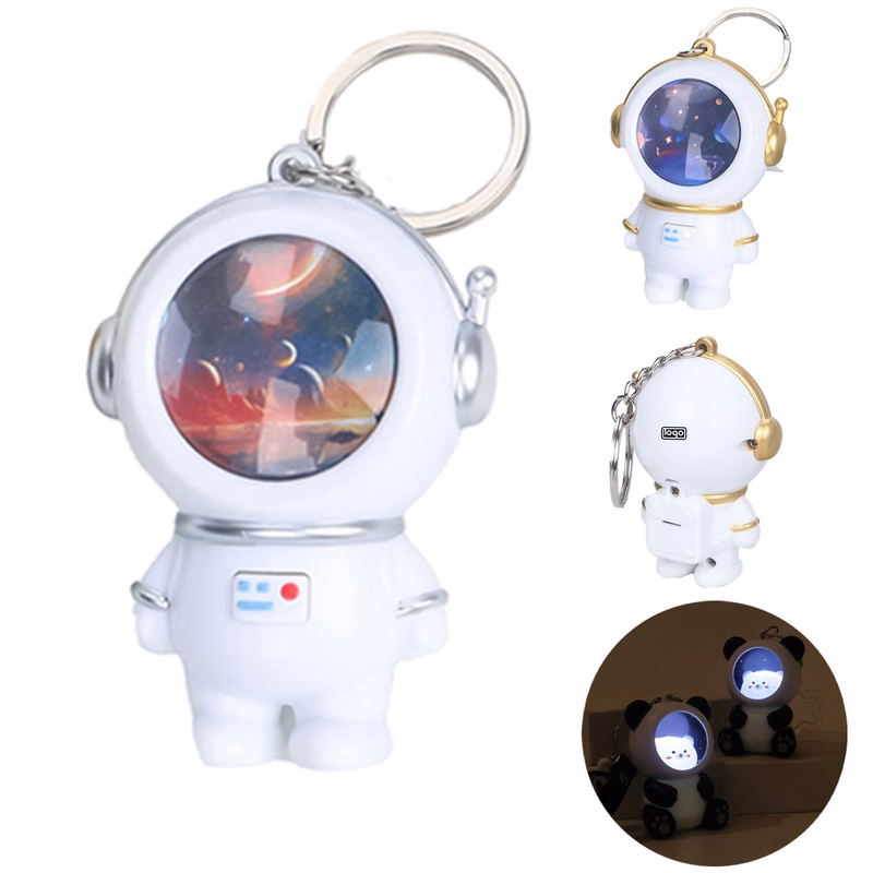 Astronaut LED Night Light Keychain Pendant