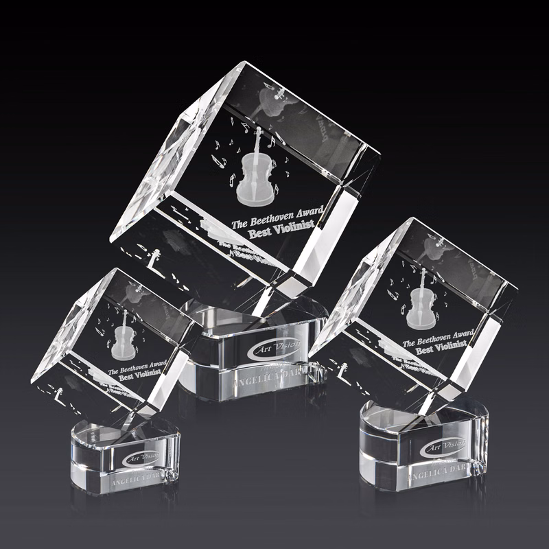 Burrill 3D Award on Paragon Base - Clear