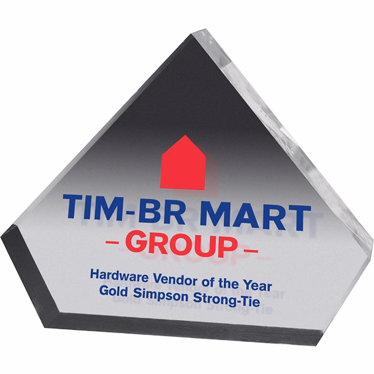 The Glacier 3/4" Thick Clear Award (4 1/4"x 3 5/8") Screen-Printed