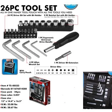 26pc Tool set in zipper travel case 1