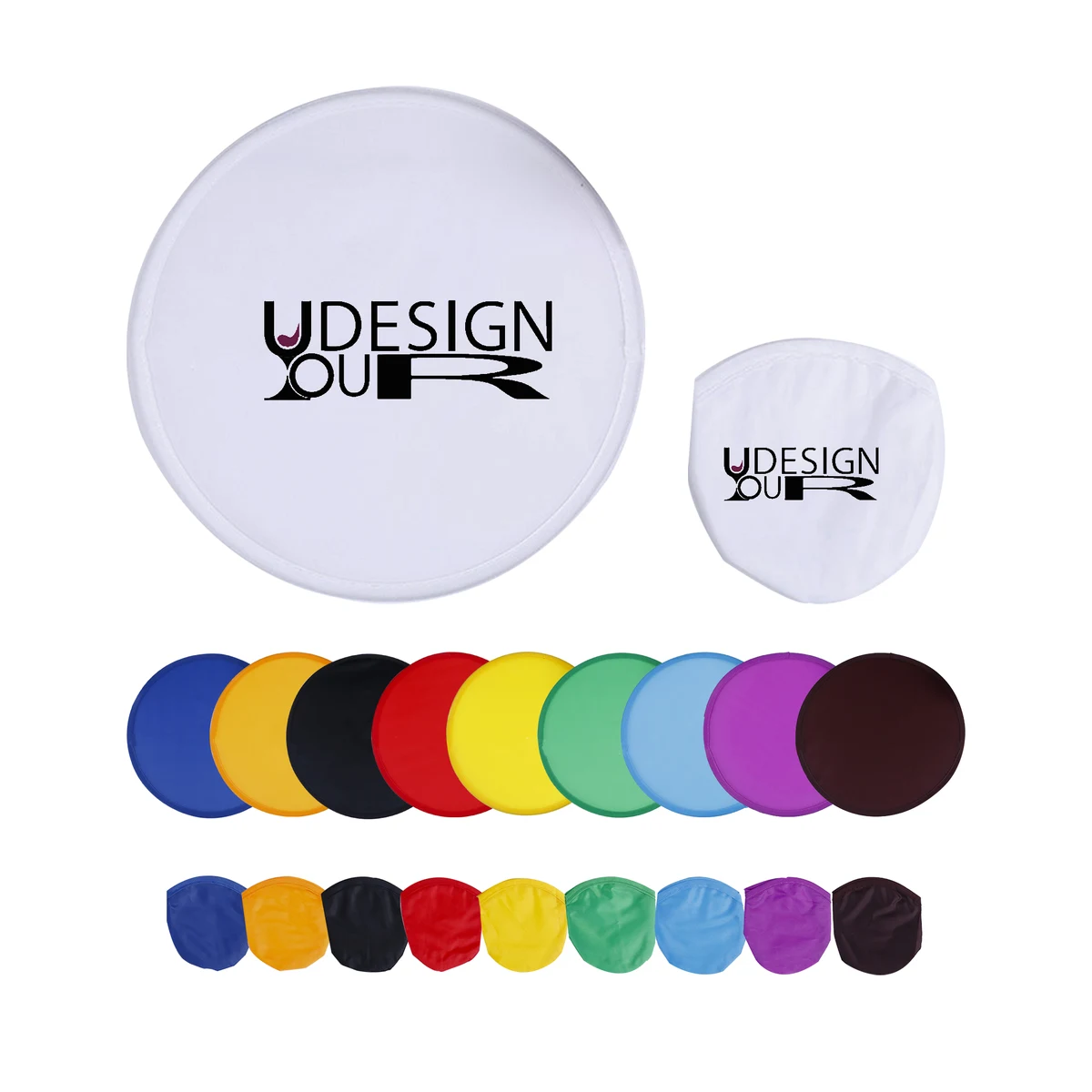 Polyester Collapsible Flying Disc W/Pouch 1