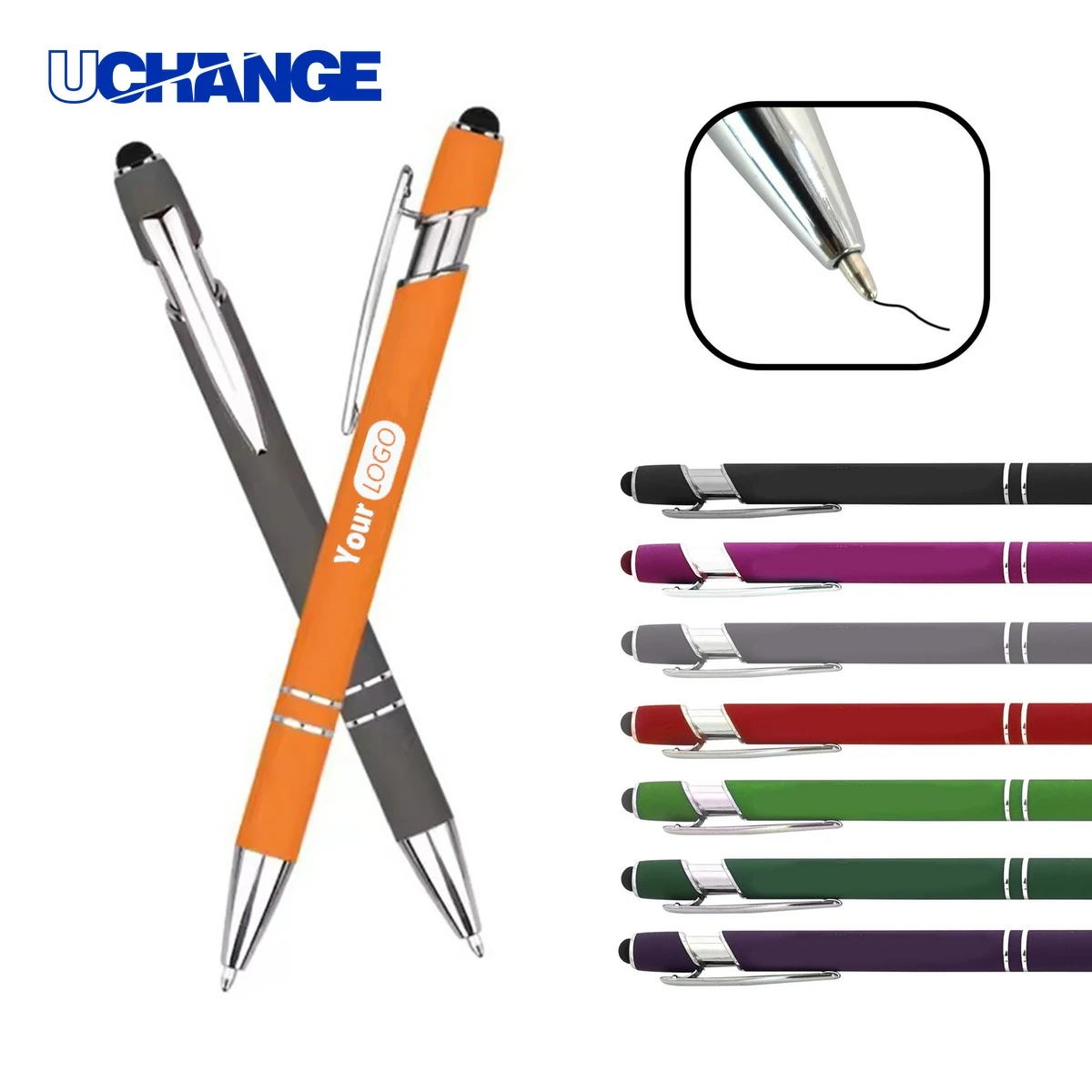 Retractable Metal Stylus Ballpoint Pen 1