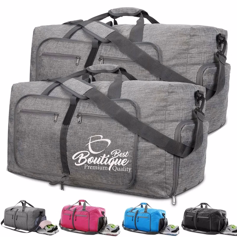 65L Multipurpose Durable Light Packable Travel Duffle Bag
