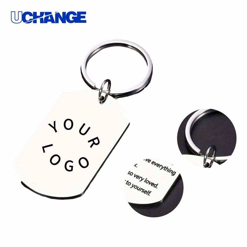 Stainless Steel Keychain Accessory with Blank Engraving Surface