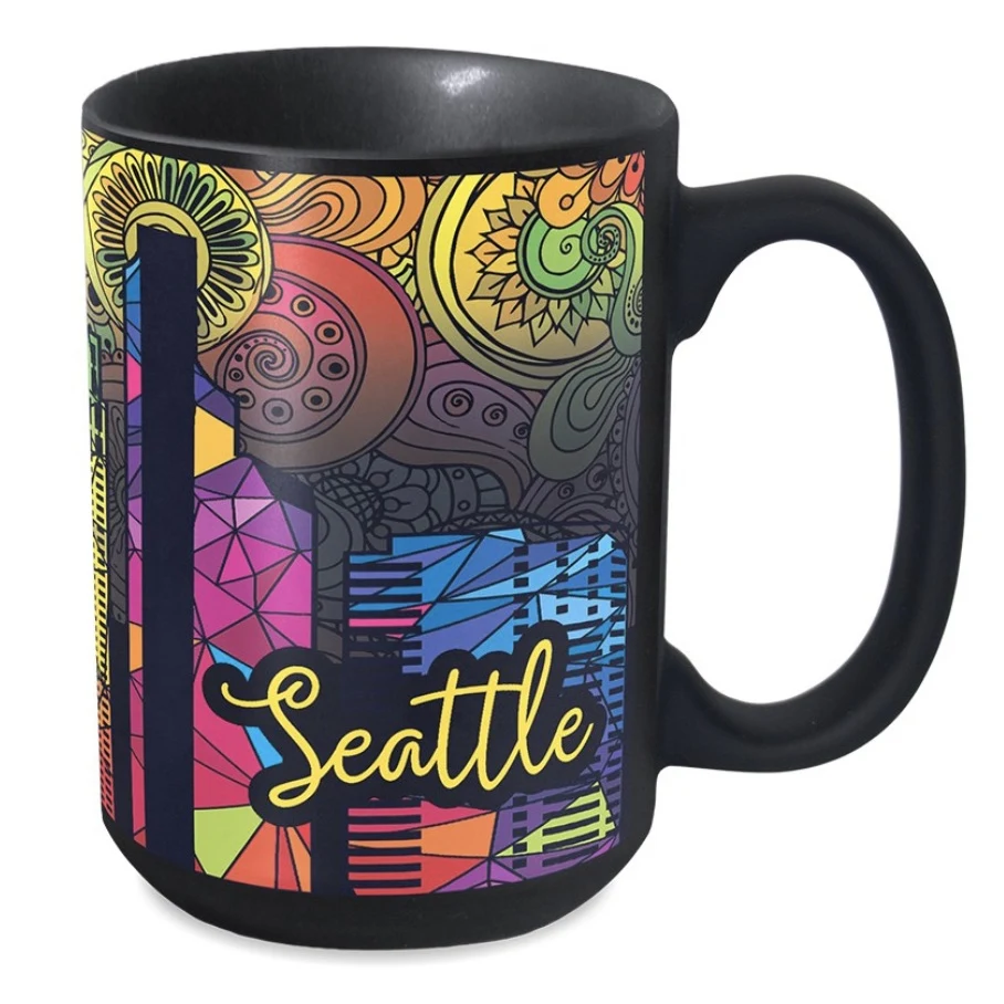 15 Oz. Mighty Matte Black Mug 1