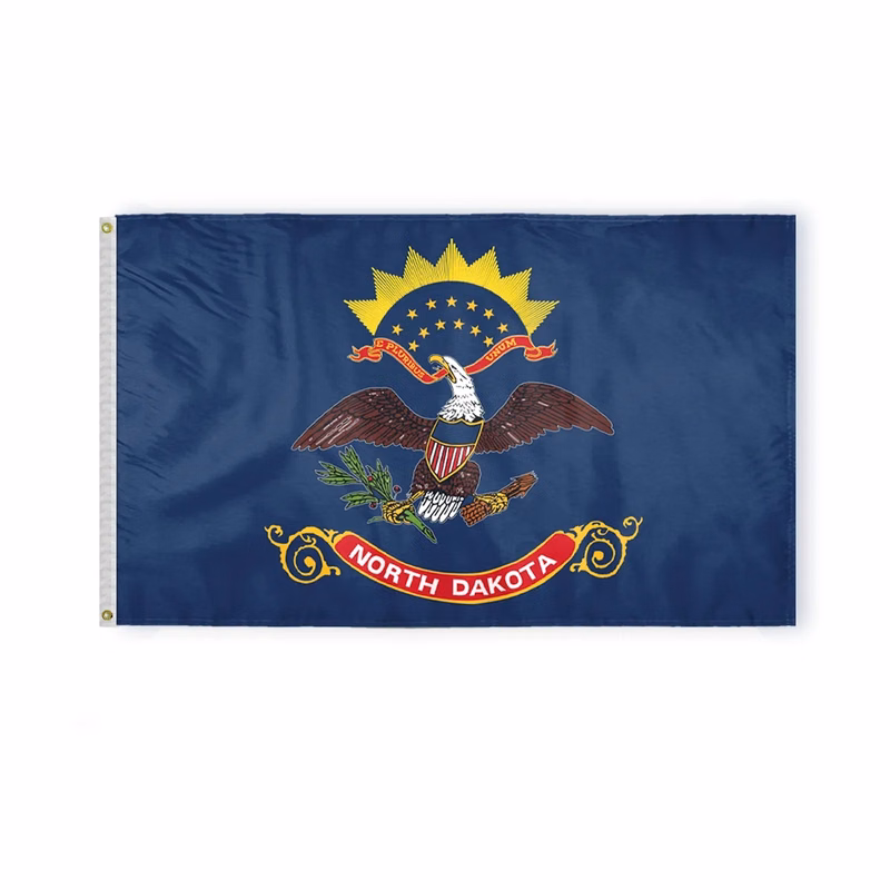 3'x5' North Dakota ePoly Printed Flags
