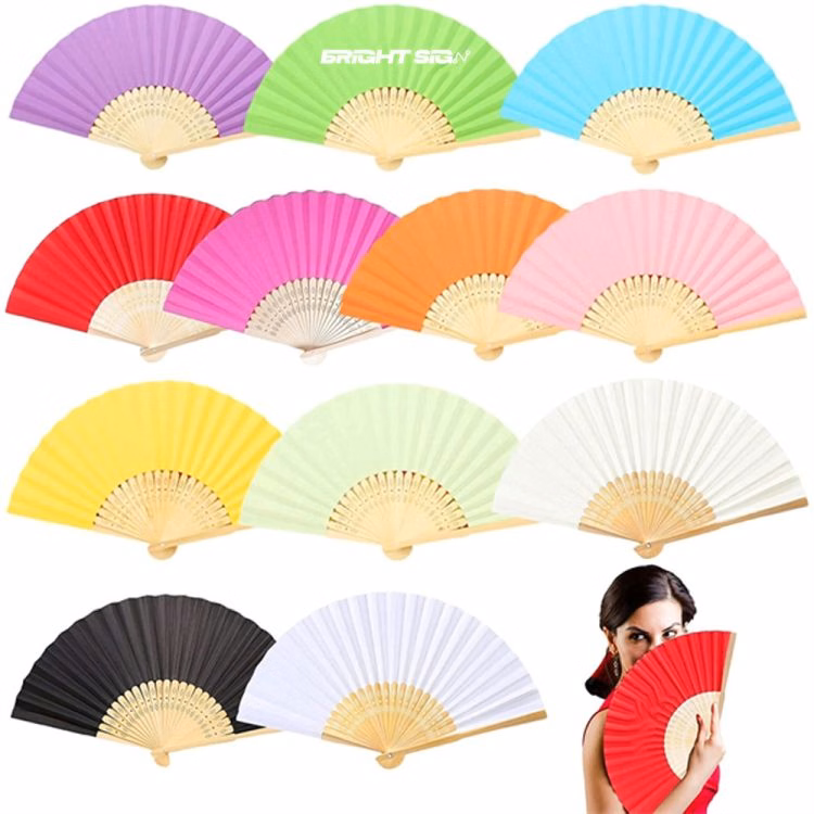 Custom Foldable Bamboo Paper Hand Fan