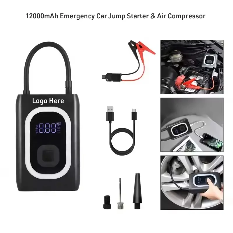 12000mAh Emergency Car Jump Starter & Air Compressor 1
