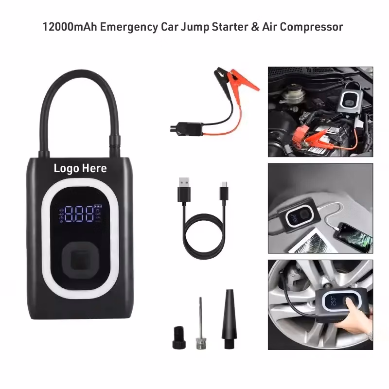 12000mAh Emergency Car  Jump Starter & Air Compressor