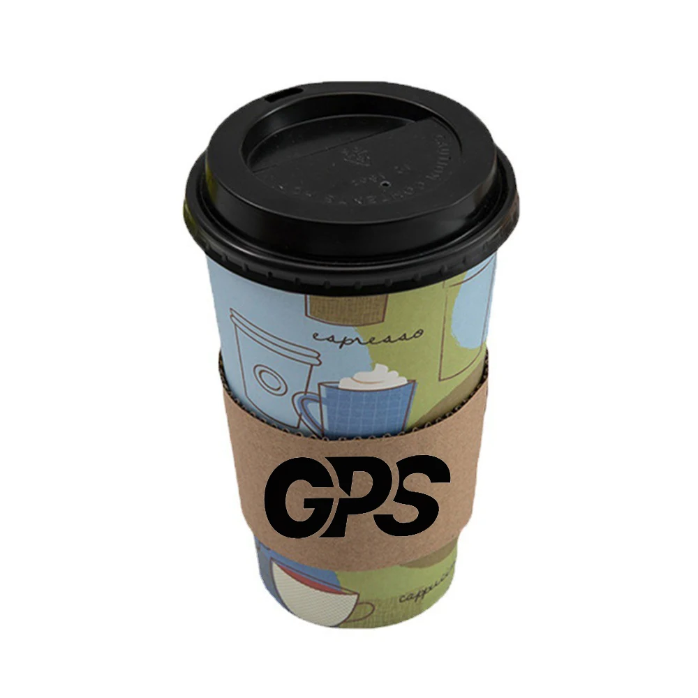 Disposable Kraft Paper Coffee Cup Sleeve 1
