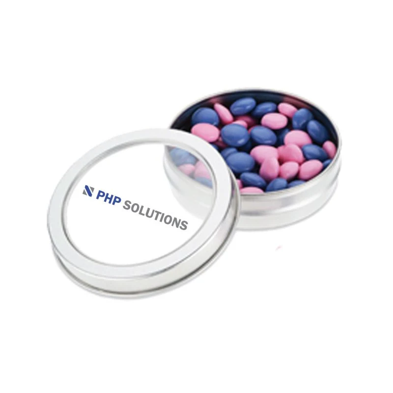 Small Top View Tin - Chocolate Buttons 1