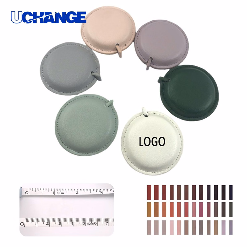 PU Leather Round Retractable Measuring Tape