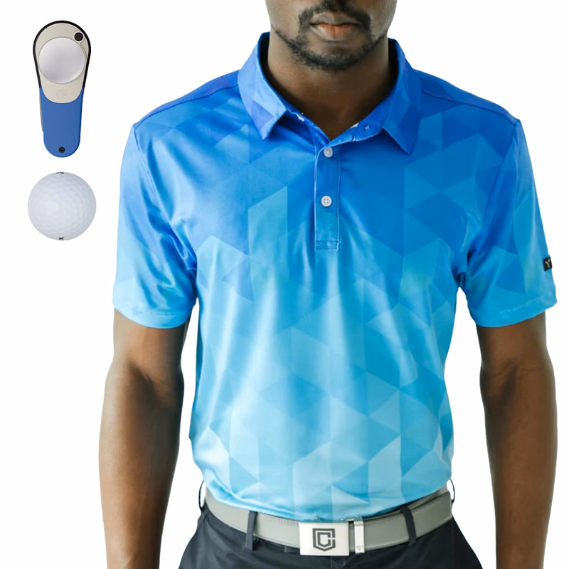 YATTA Golf® Abstract Men's Polo Shirt, Srixon® Golf Balls & Pitchfix® Icon Divot Tool Gift Set