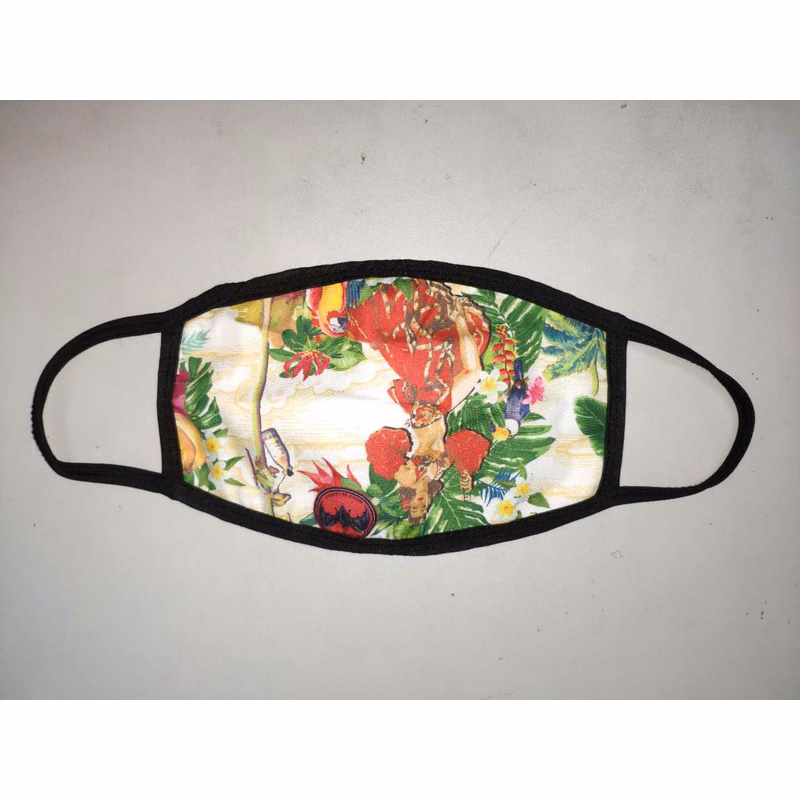 3-Ply Black Cotton Mask Full Color (Sea Shipping)