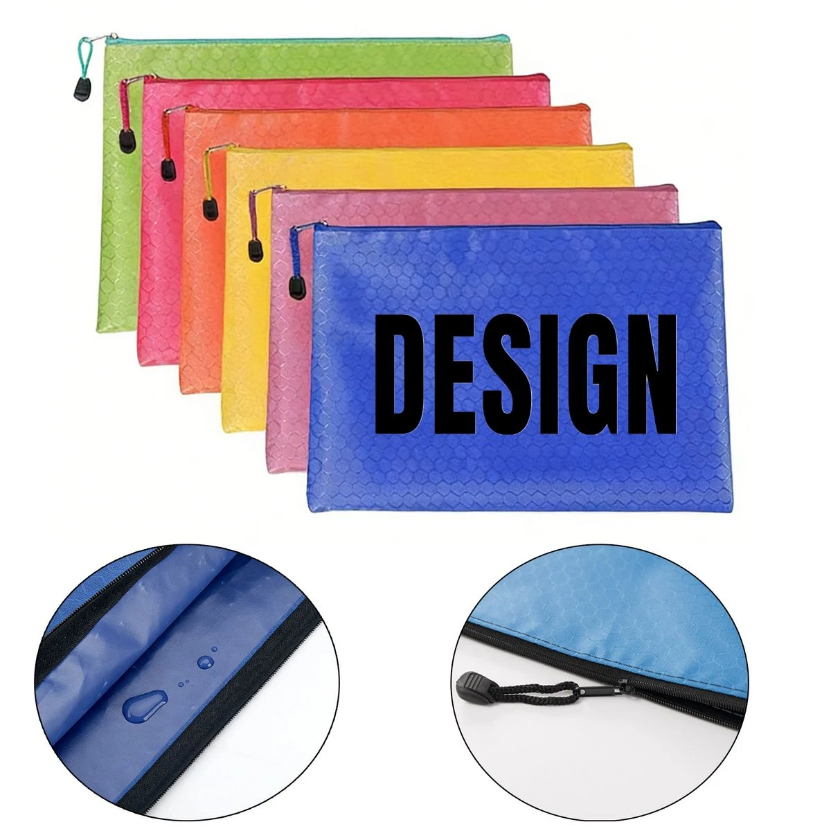 Football Texture Oxford Fabric Waterproof Zipper Bag 1