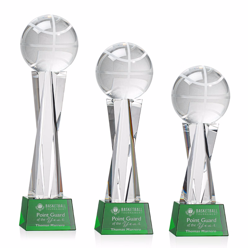 Basketball Award on Grafton Base - Green