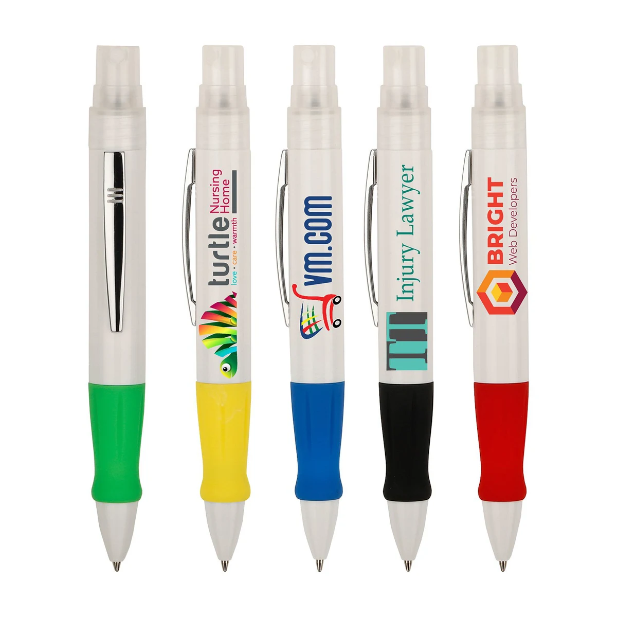 Sani Writer White Sanitizer Pen w/Full Color Imprint 1