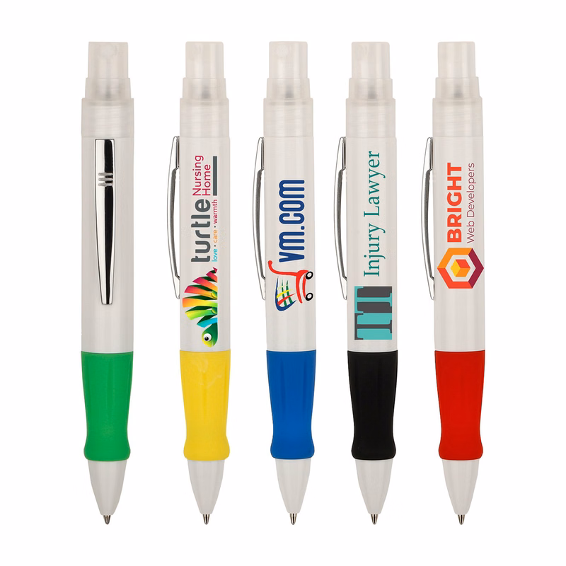Sani Writer White Sanitizer Pen w/Full Color Imprint