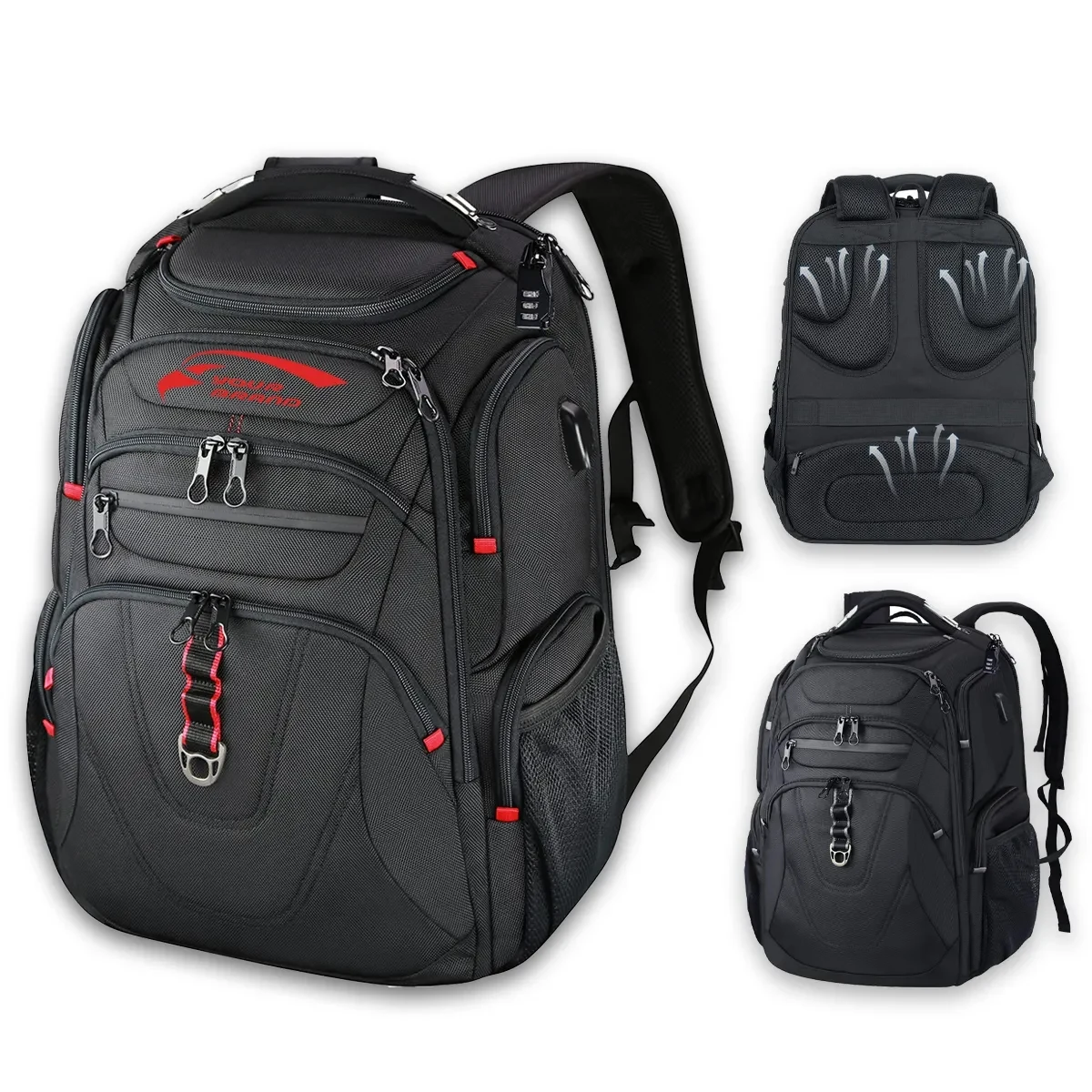 Extra Large Laptop Backpack Business Heavy Duty USB Port 1