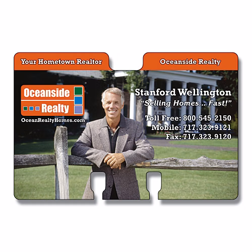 Laminated Rotary Card - Double Tab (4x2.625) – 14 pt.