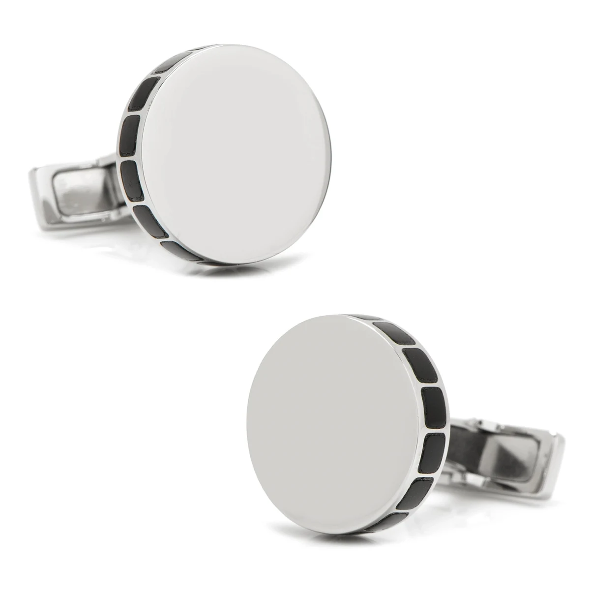 Stainless Steel Onyx Mosaic Engravable Cufflinks 1
