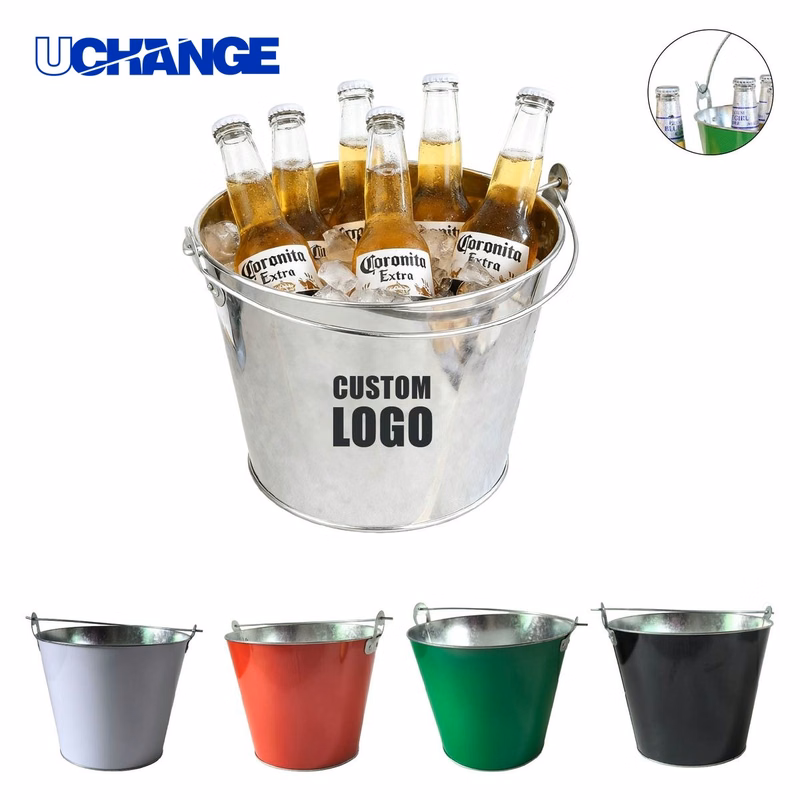 Metal Ice Bucket Container for Parties