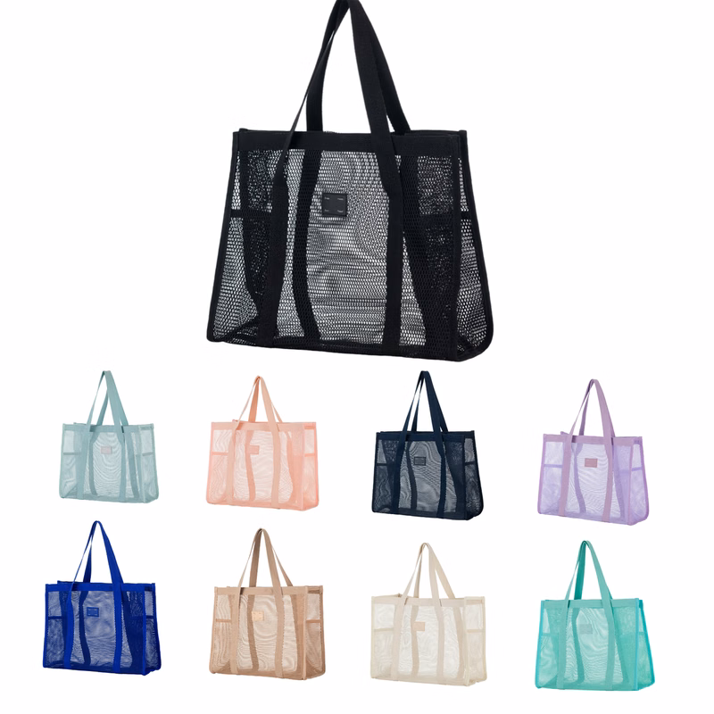 Hollowed Out Mesh Hand-Held Beach Storage Bag