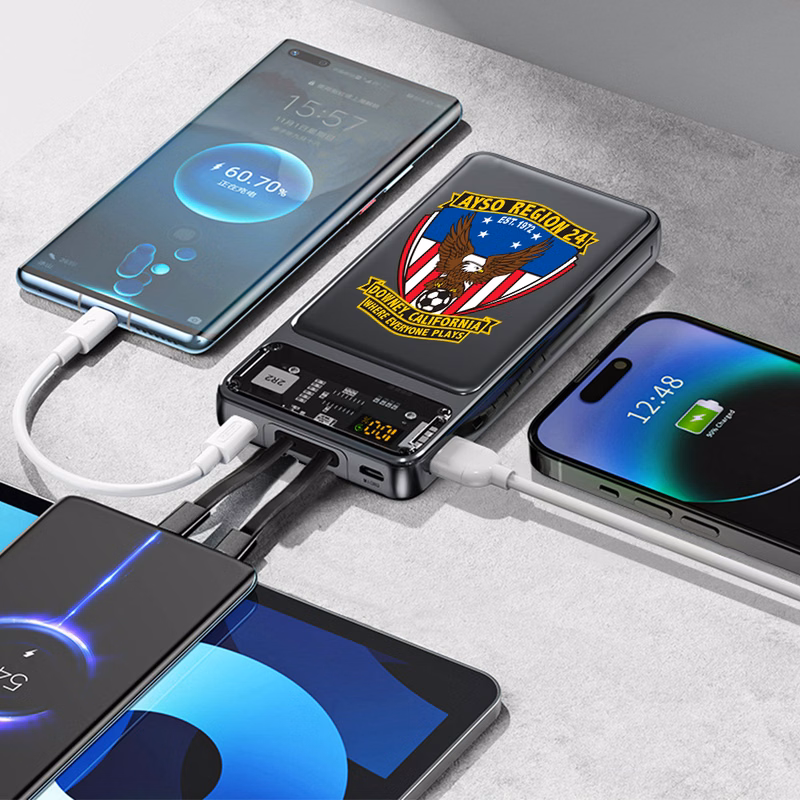 Galena Transparent Corded Power Bank 10000