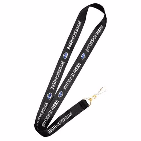 0.875 x 32" Custom Sublimated Neck Ribbon with Gol