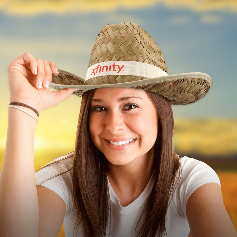 Western Cowboy Hat(Imprintable w/white band)