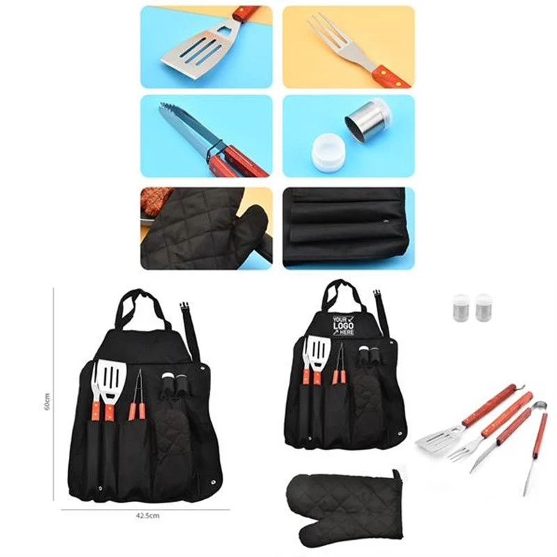 BBQ Apron & Tool Set 1