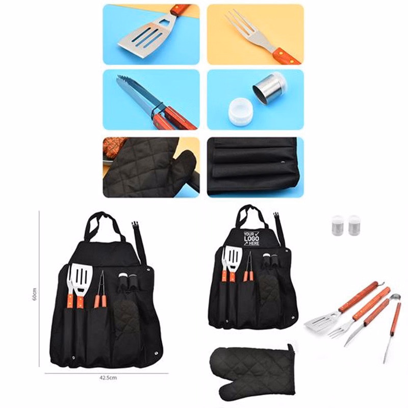 BBQ Apron & Tool Set