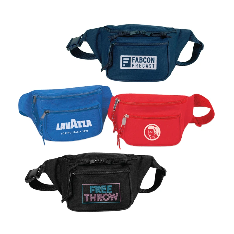 3 Zipper Fanny Pack Polyester Waist Bag 1