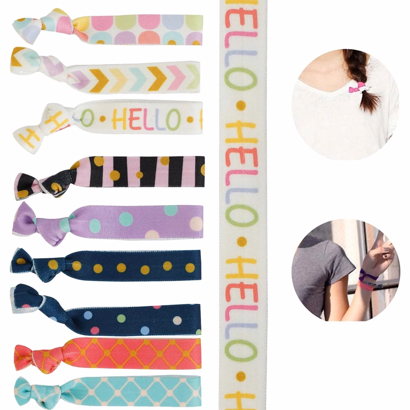Full Color Elastic Hair Ties